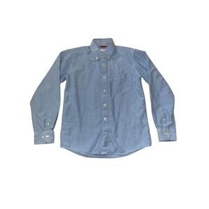 Boys IZOD Button Down Shirt Size L (10/12) Blue